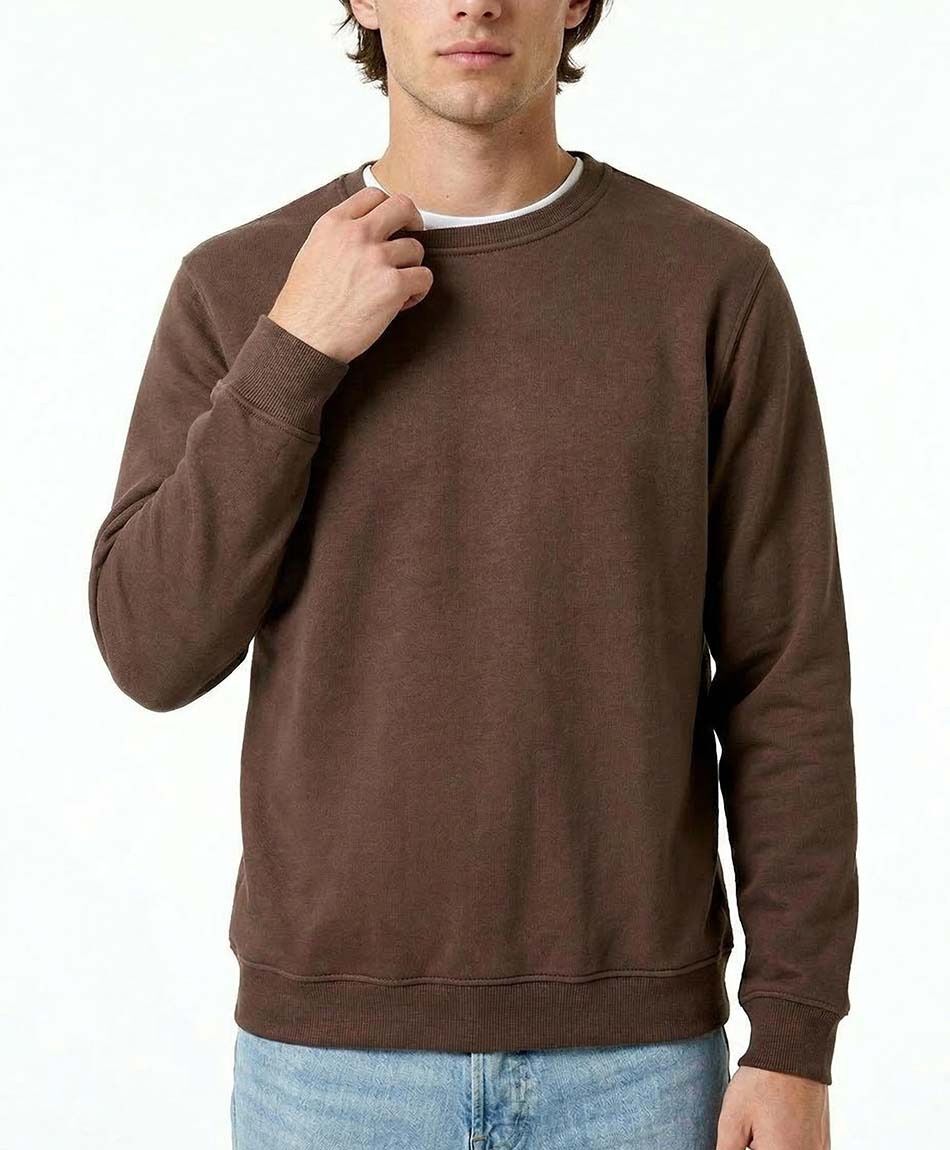 Poler&oacute;n hombre liso cuello redondo