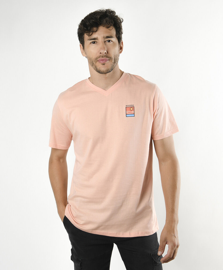 Polera hombre doble estampado sunset