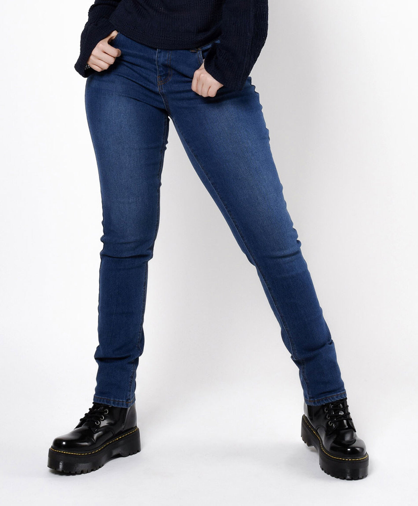 Jeans mujer doble botón skinny fit Jeans mujer doble botón skinny fit