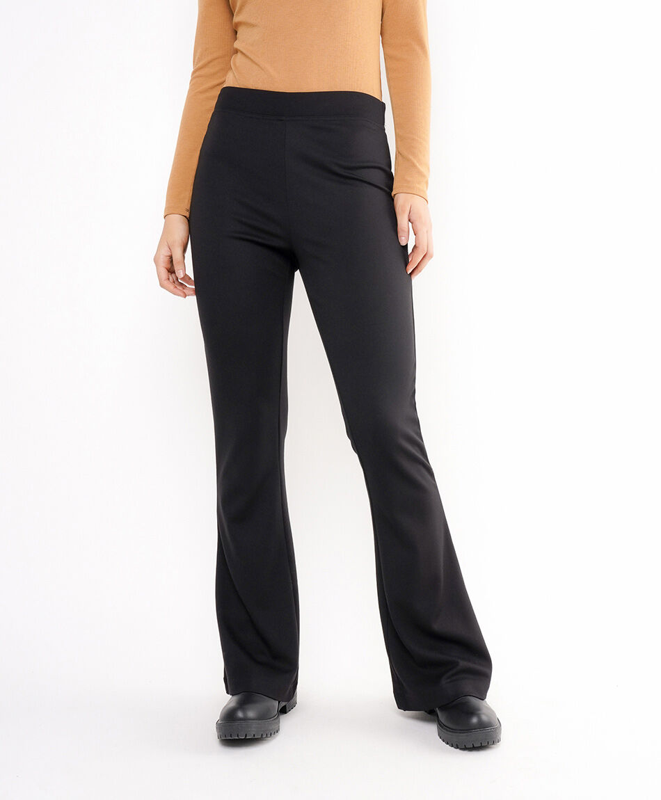 Pantal&oacute;n mujer textura ligera flare