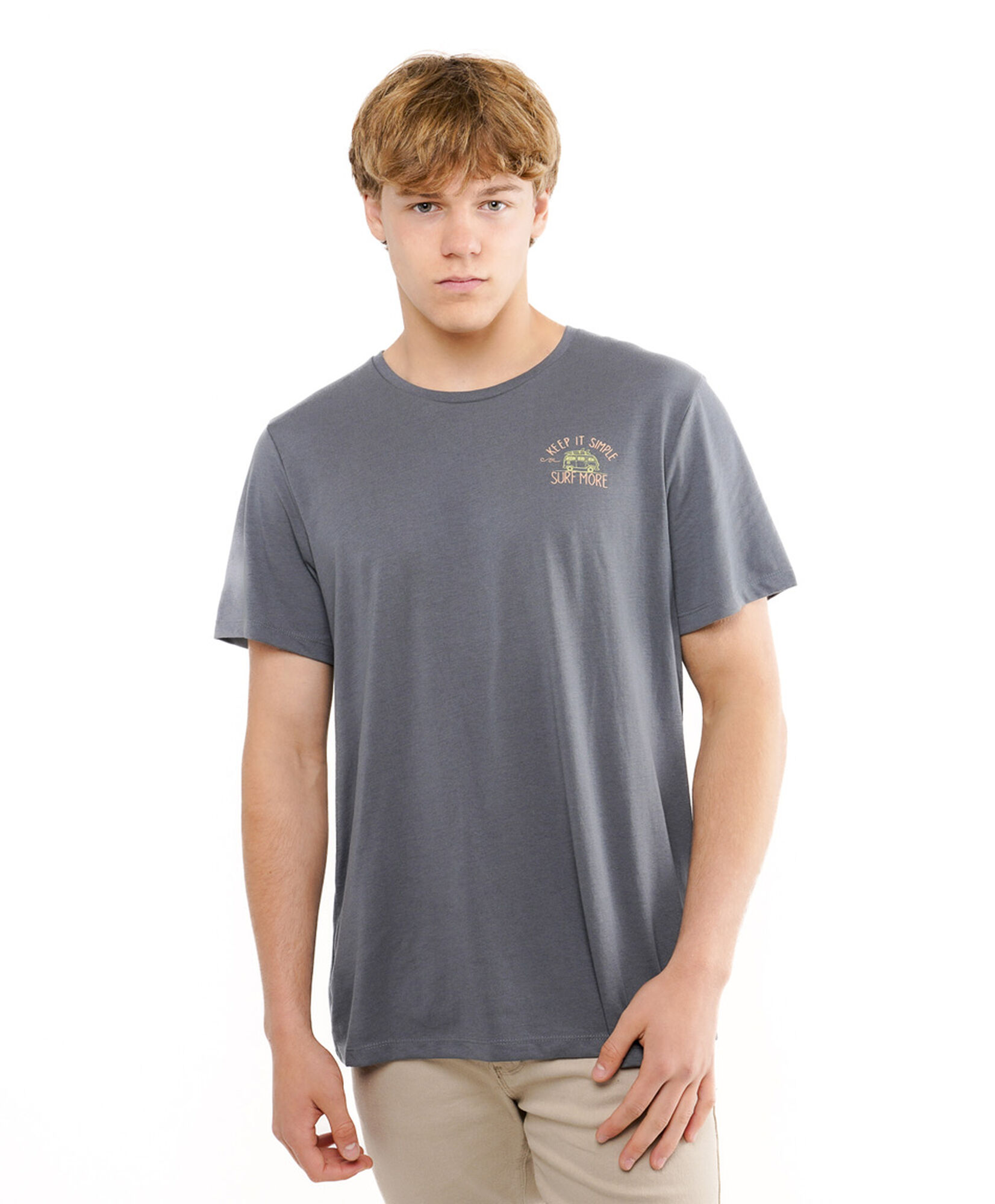 Polera hombre doble estampado frase Polera hombre doble estampado frase