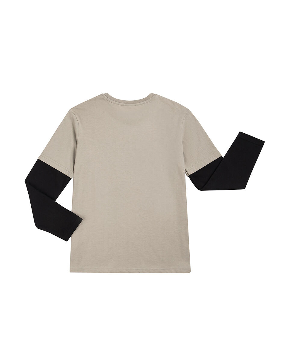 Polera ni&ntilde;o estampado b&aacute;squetbol