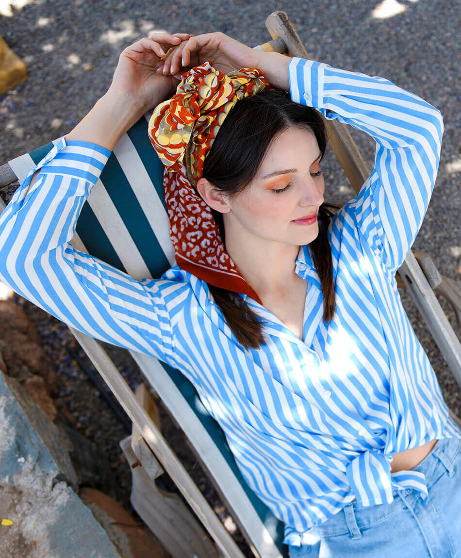 Blusa camisero oversize manga larga