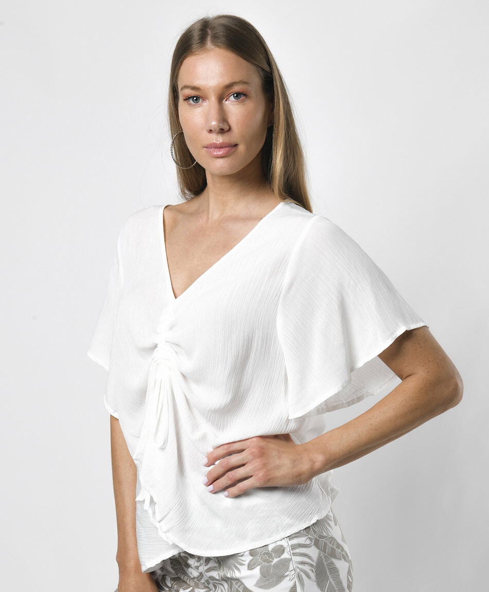 Blusa mujer corrugada