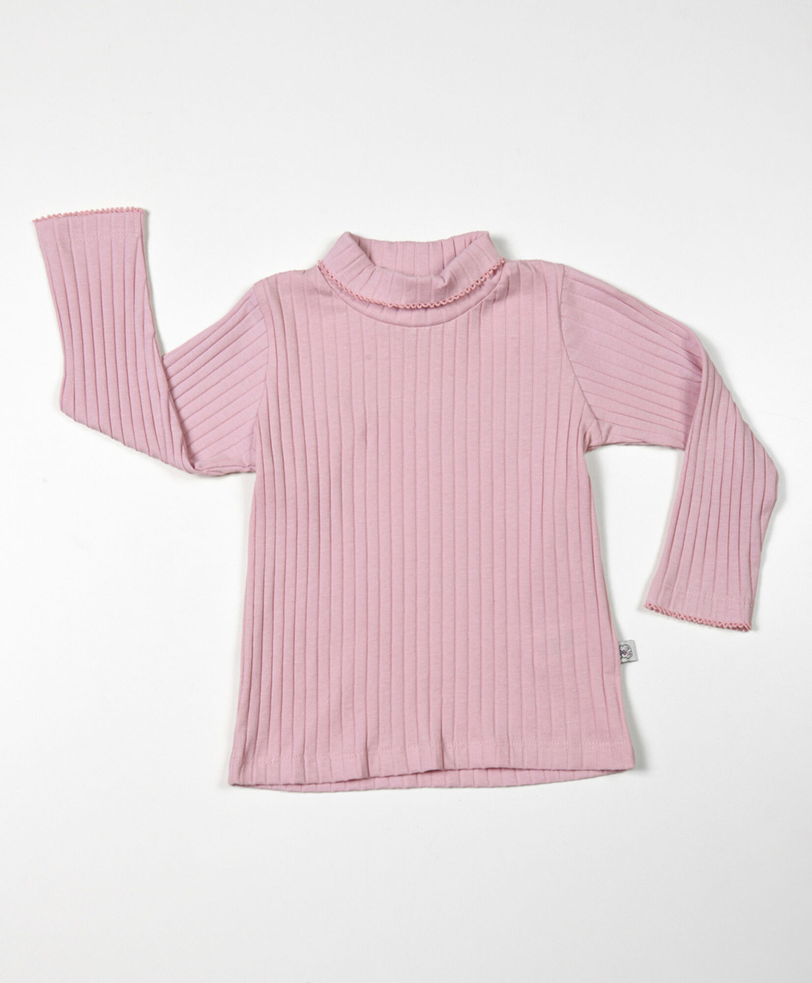 Polera bebé acanalada cuello alto Polera bebé acanalada cuello alto