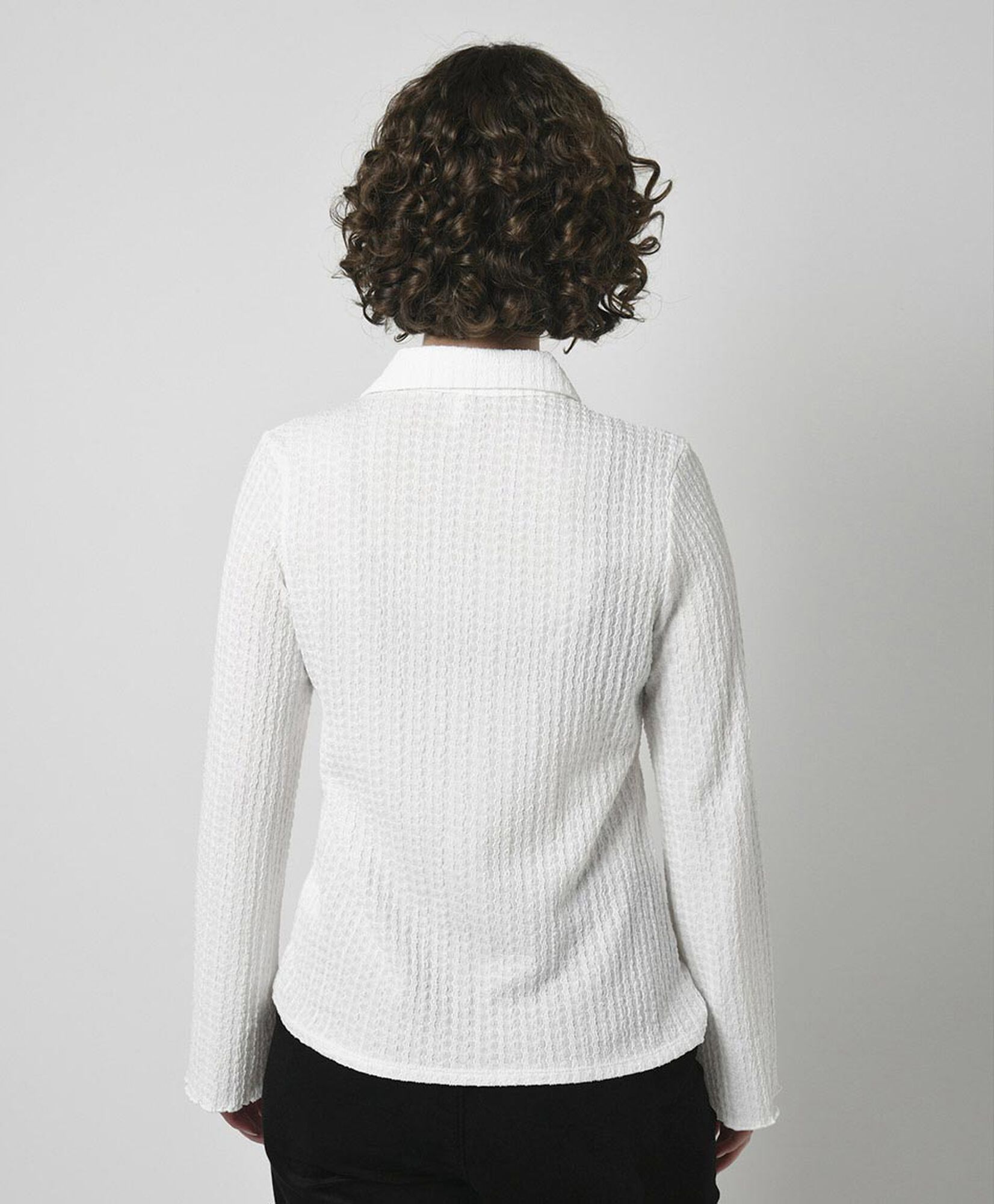 Blusa mujer encaje jacquard Blusa mujer encaje jacquard