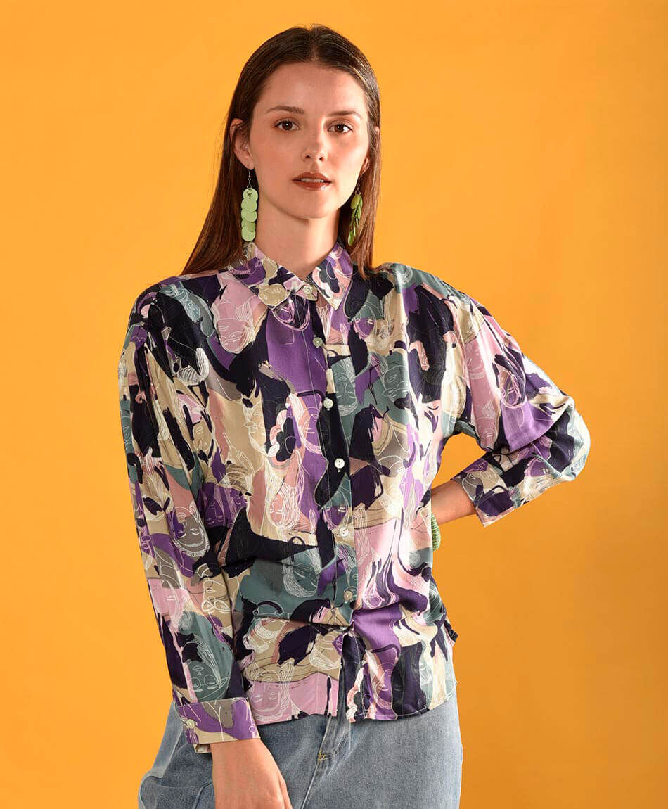 Blusa manga larga