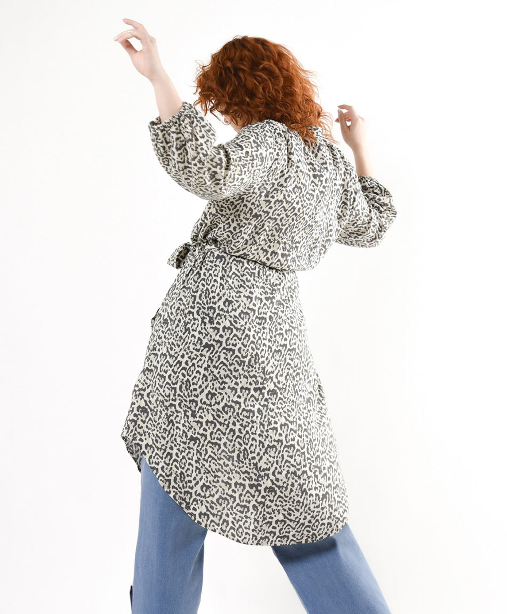 Blusón mujer animal print leopardo lazo Blusón mujer animal print leopardo lazo