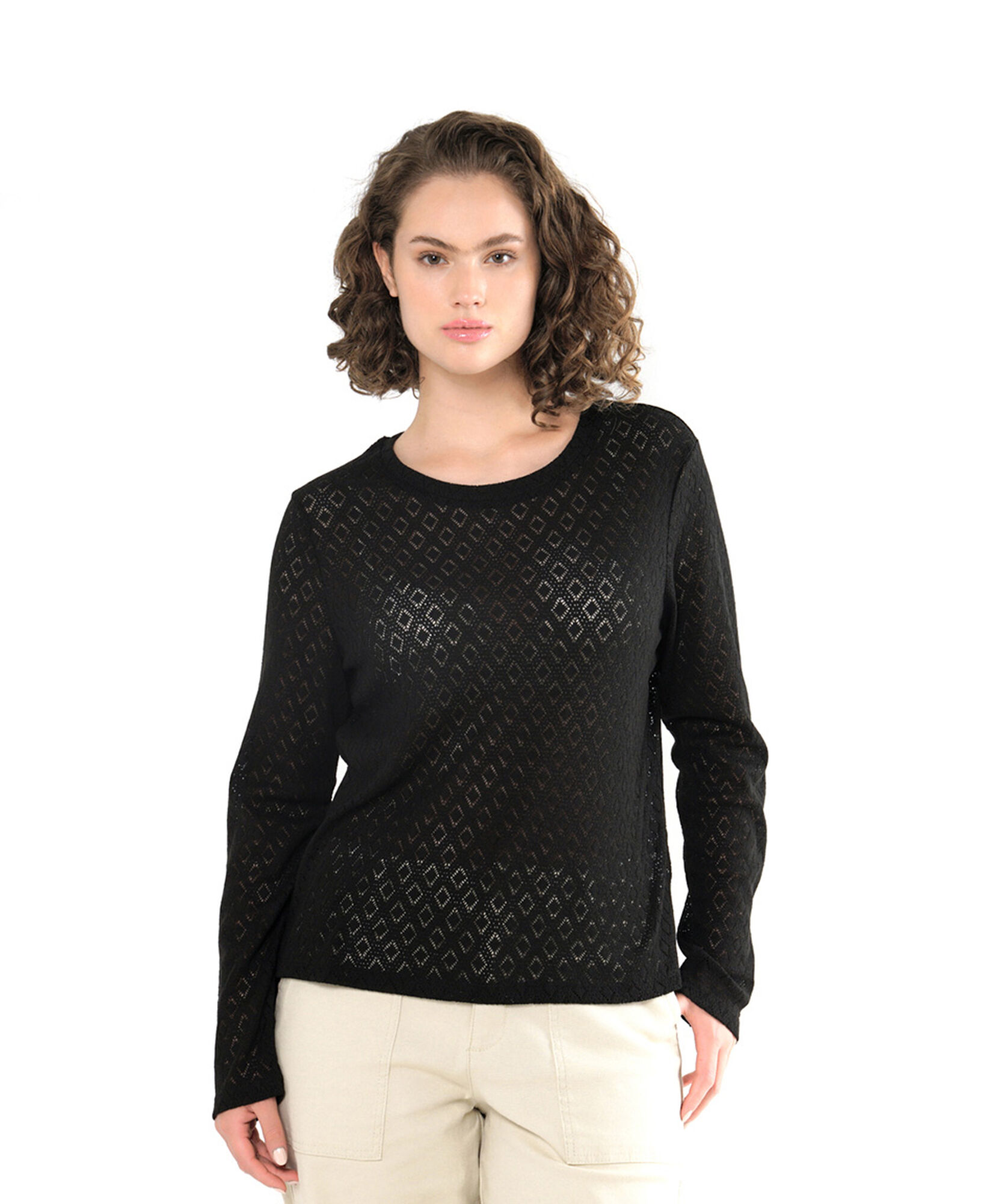 Polera mujer rombos translúcida Polera mujer rombos translúcida
