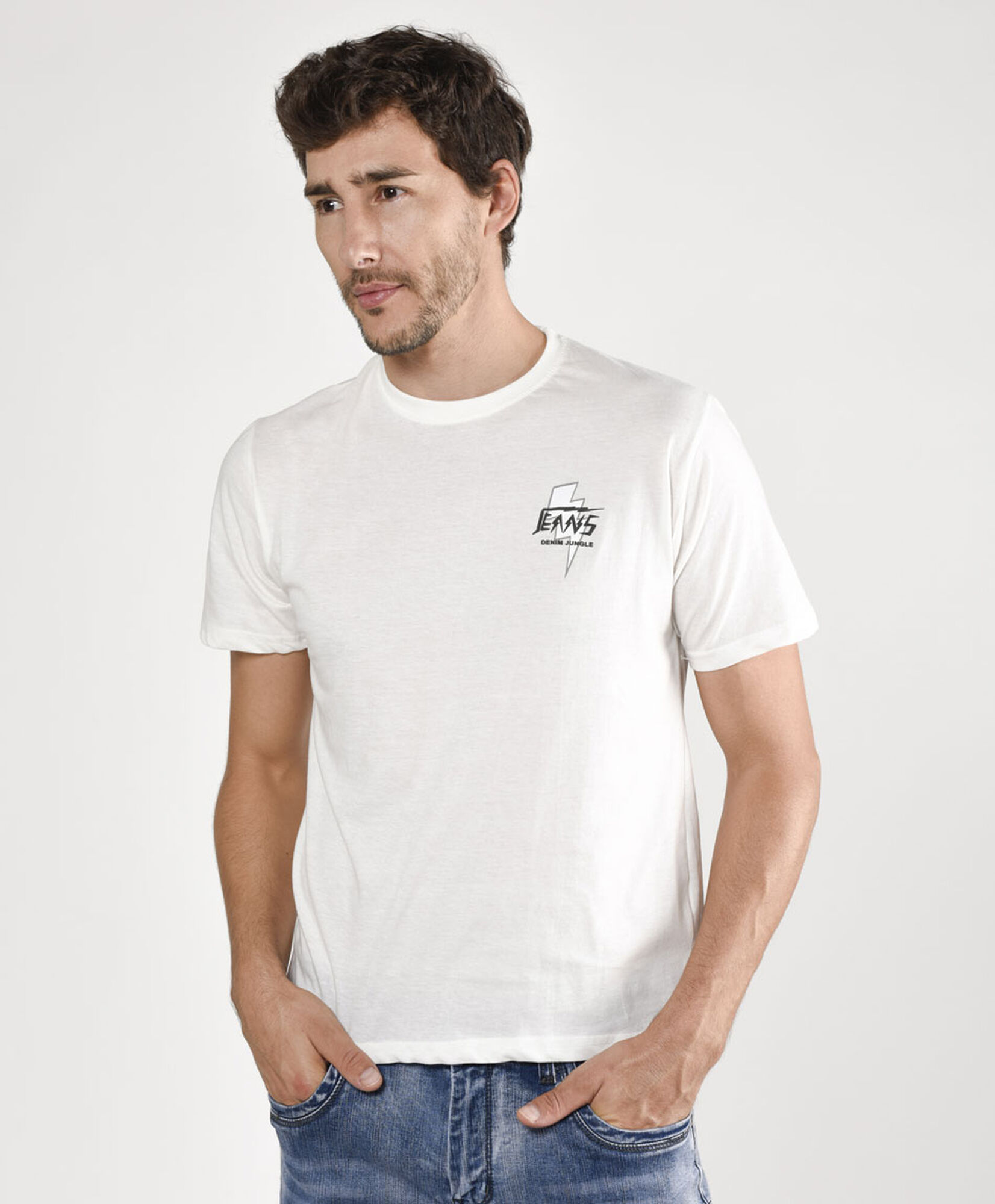 Polera hombre estampado doble Polera hombre estampado doble