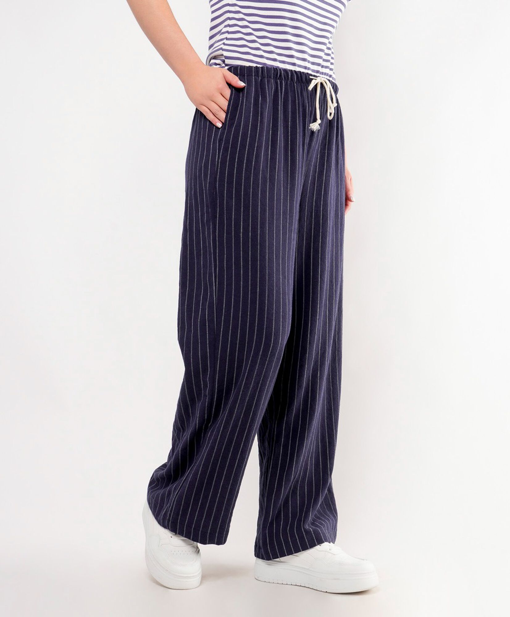 Pantalón mujer ancho azul wide Pantalón mujer ancho azul wide