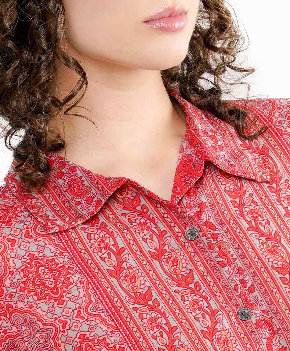 Blusa mujer nudo acinturado