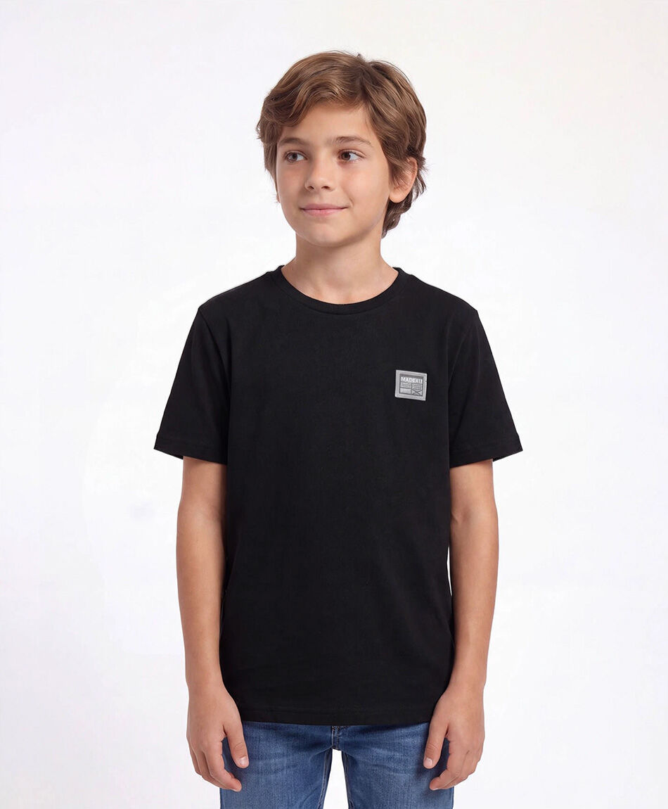 Polera ni&ntilde;o b&aacute;sica negra
