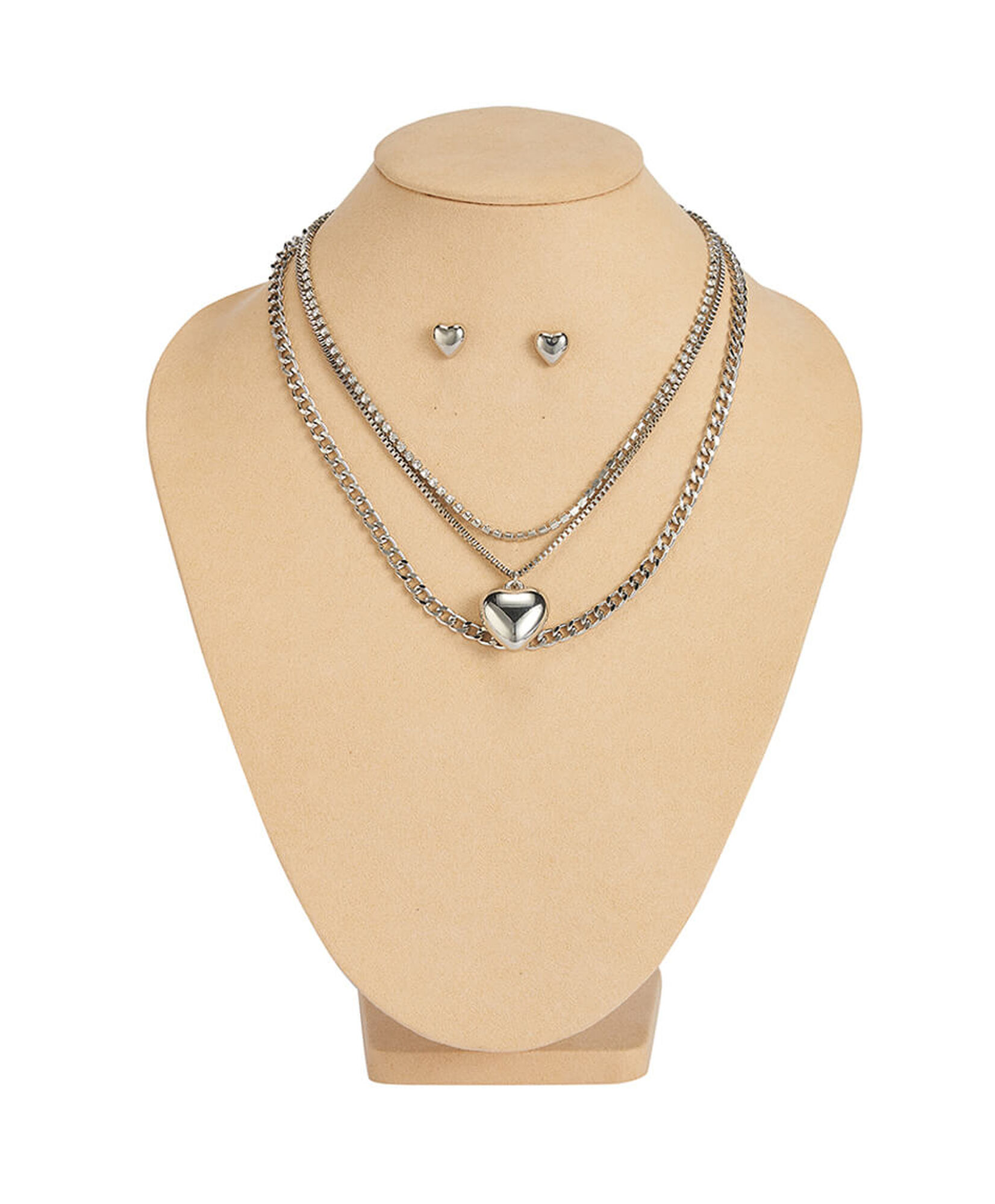 Set aros + collar mujer corazón Set aros + collar mujer corazón
