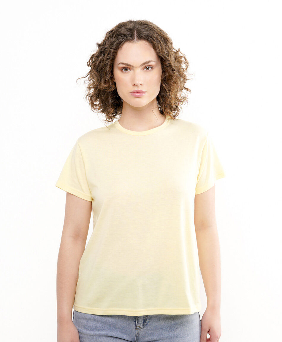 Polera mujer cl&aacute;sica amarilla