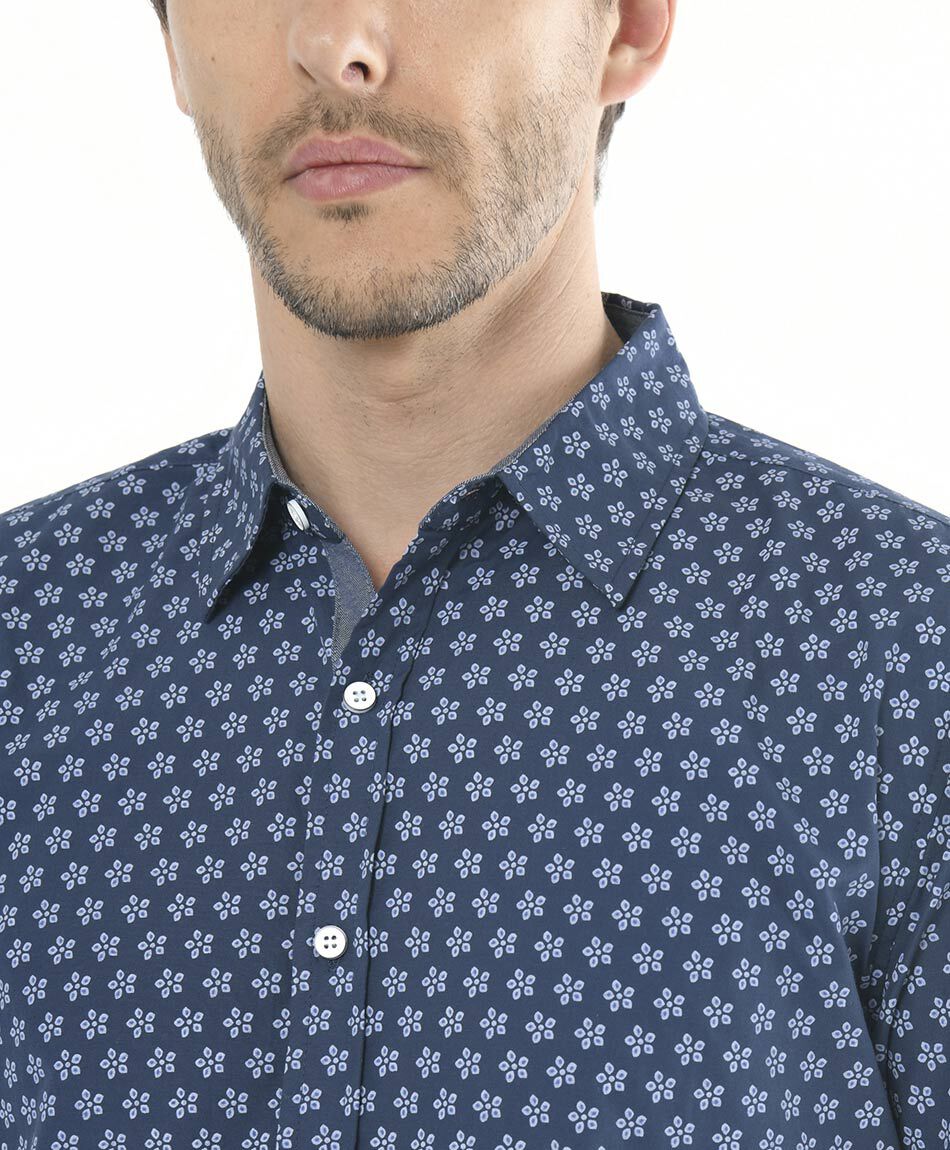 Camisa hombre mini flores