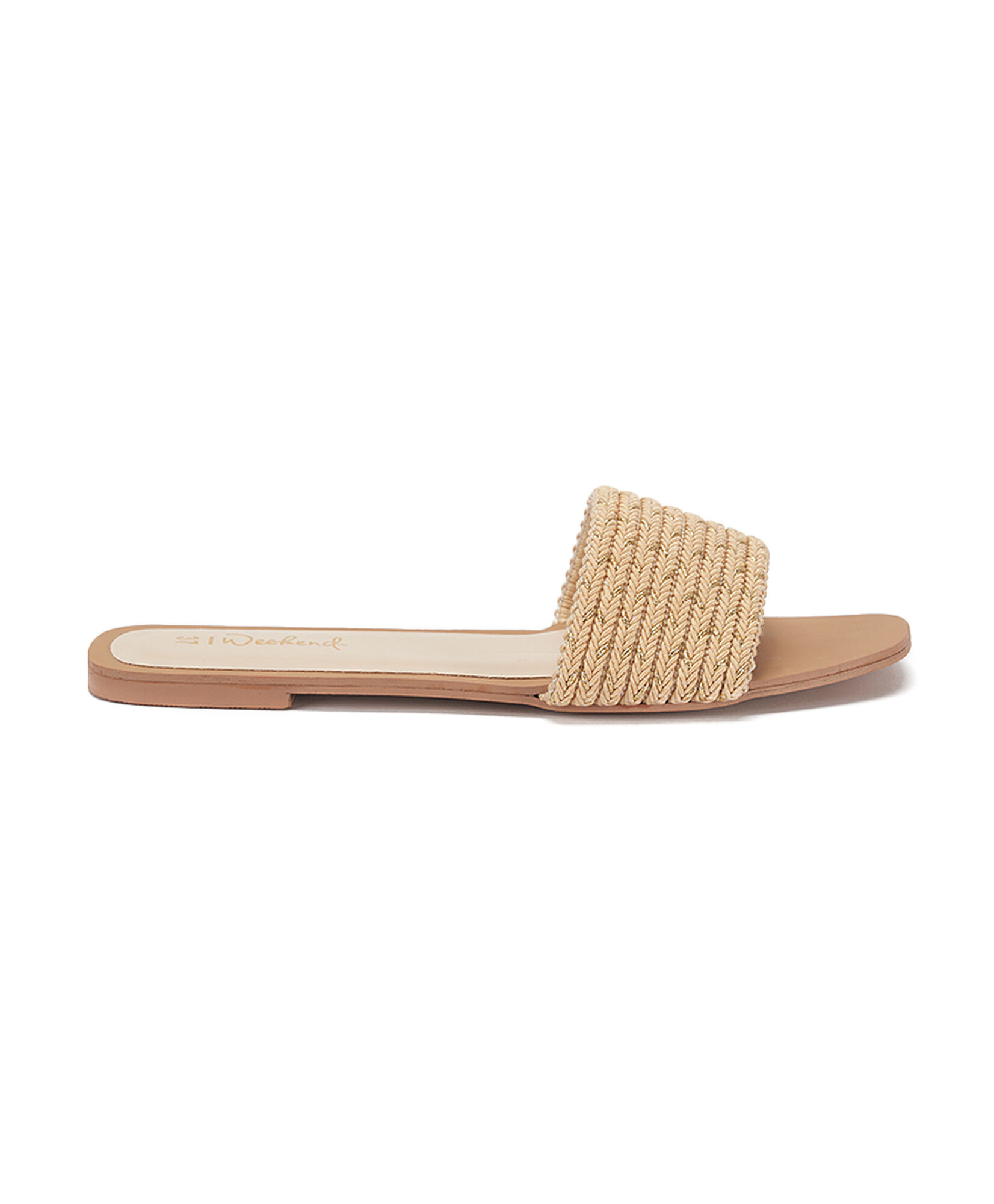 Sandalia mujer tejida beige Sandalia mujer tejida beige