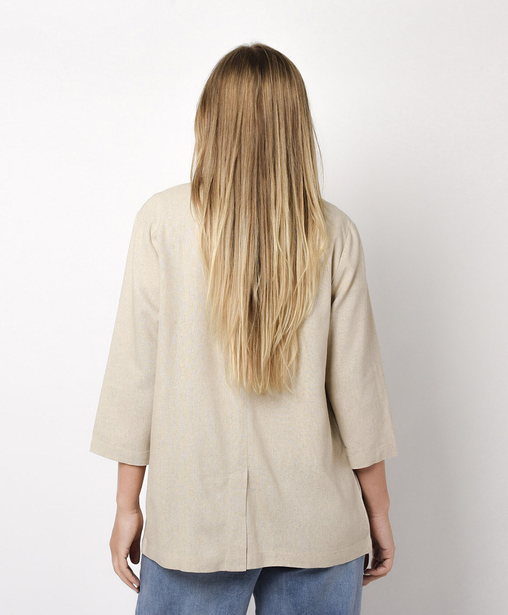 Blazer mujer beige lino Blazer mujer beige lino