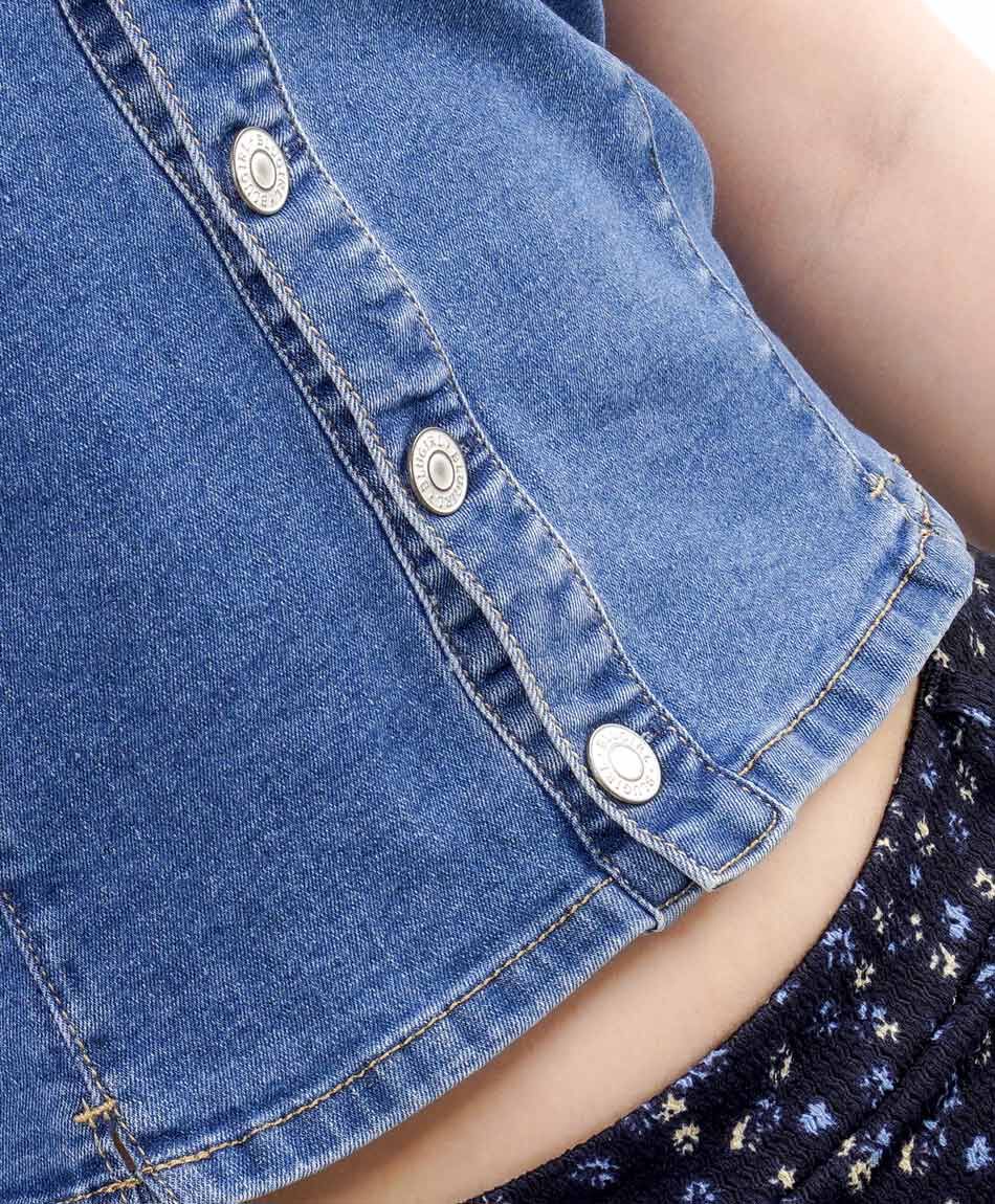 Blusa mujer dise&ntilde;o mezclilla