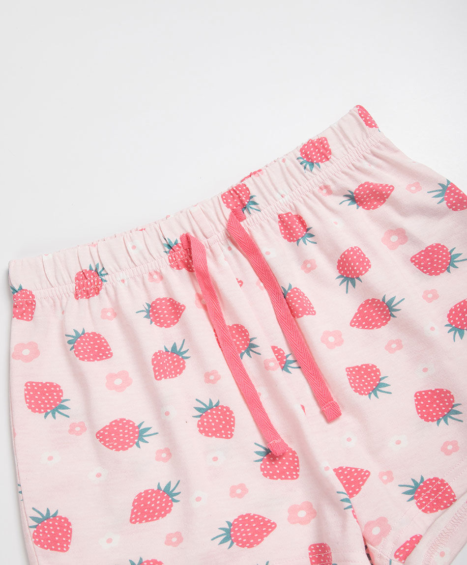 Pijama ni&ntilde;a frutillas