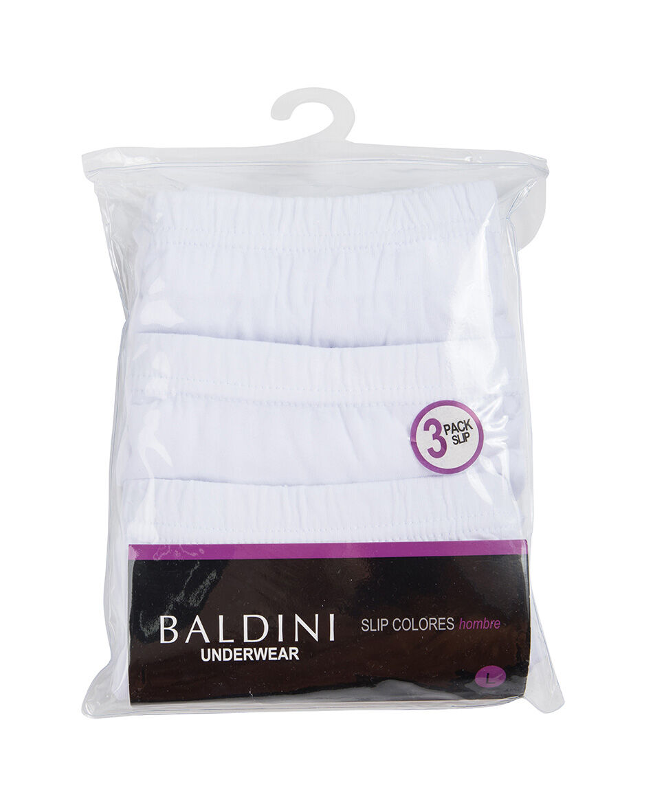 Pack 3 slip hombre blancos