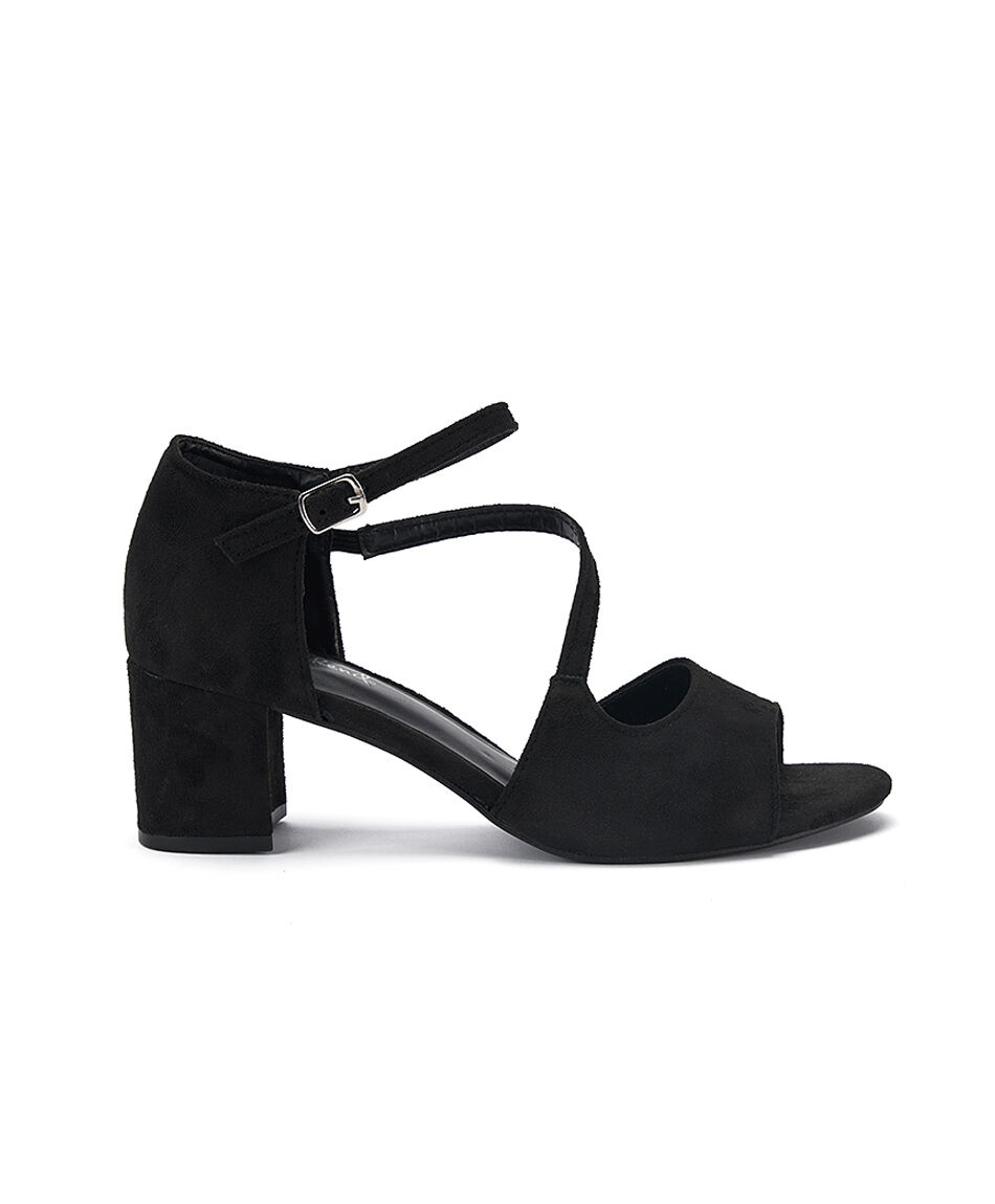 Sandalia mujer correa cruzada black