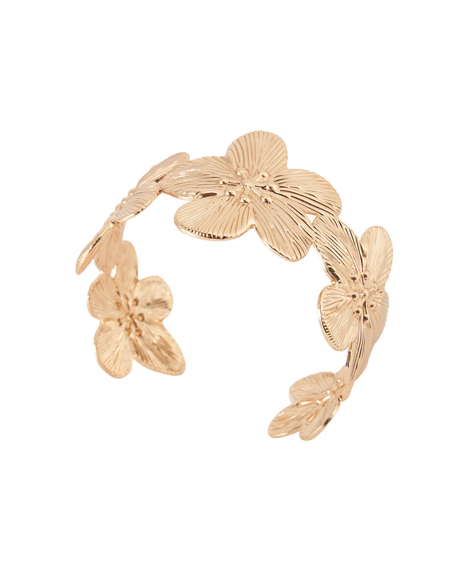 Pulsera mujer flores gold