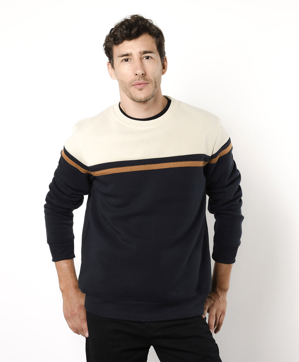Polerón hombre tricolor