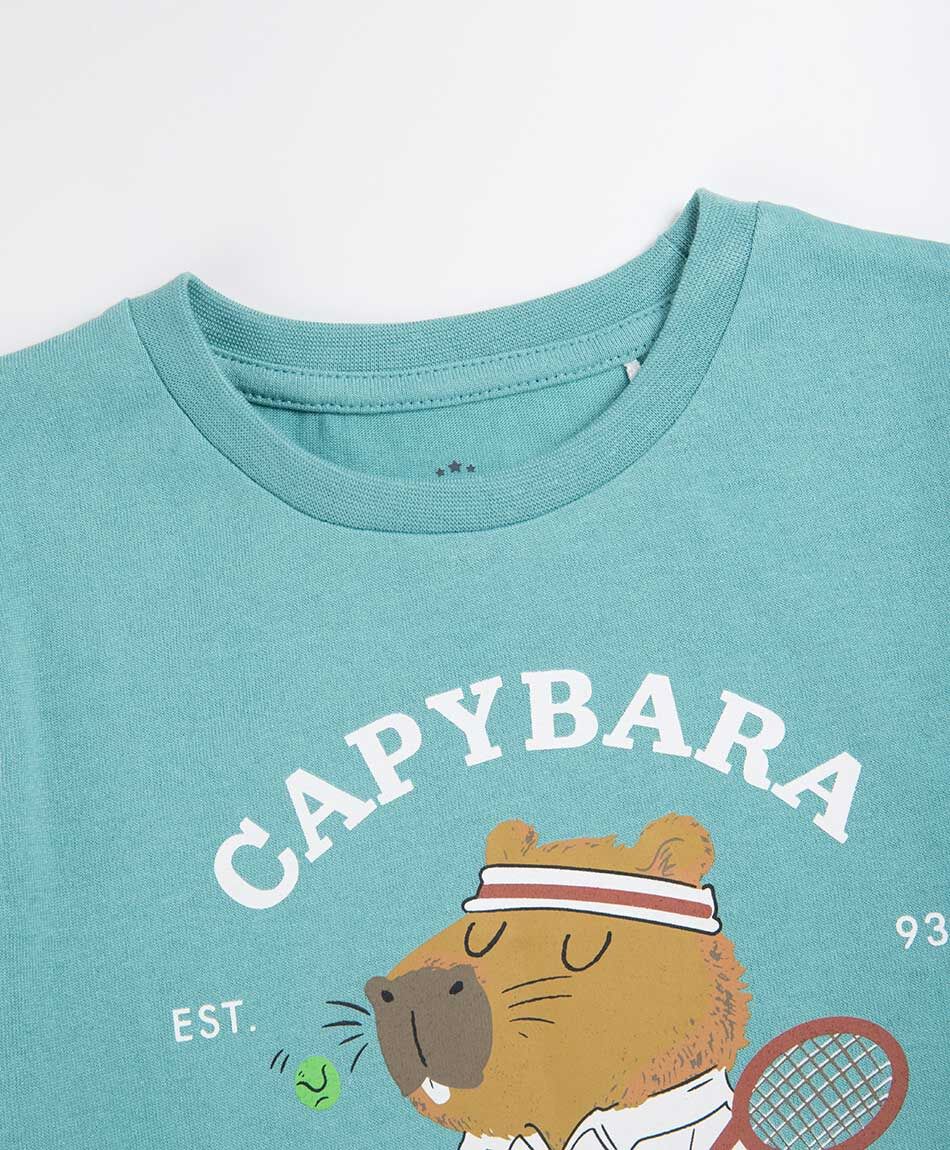 Polera beb&eacute; capibara tenis