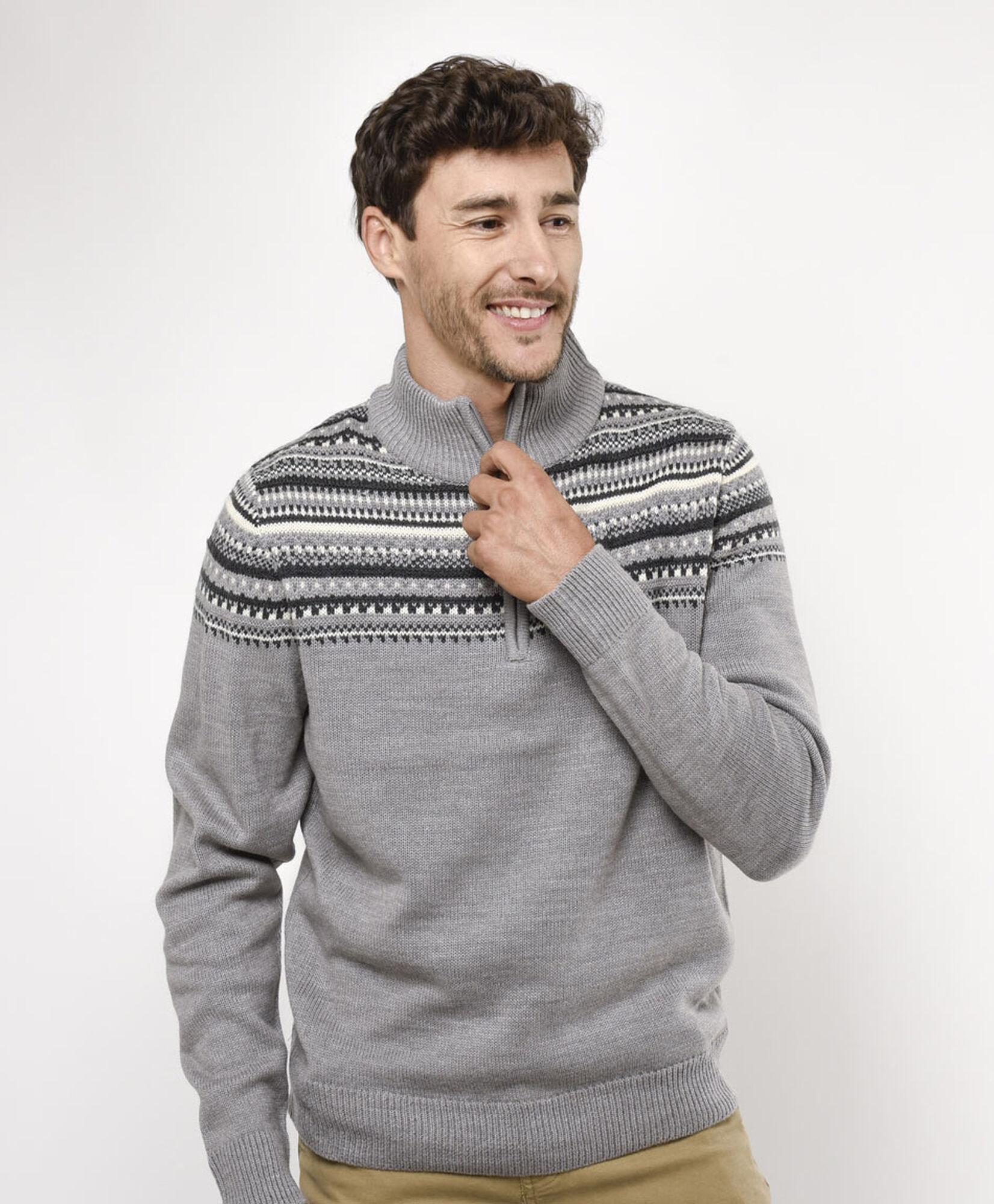 Sweater hombre puntos y líneas Sweater hombre puntos y líneas