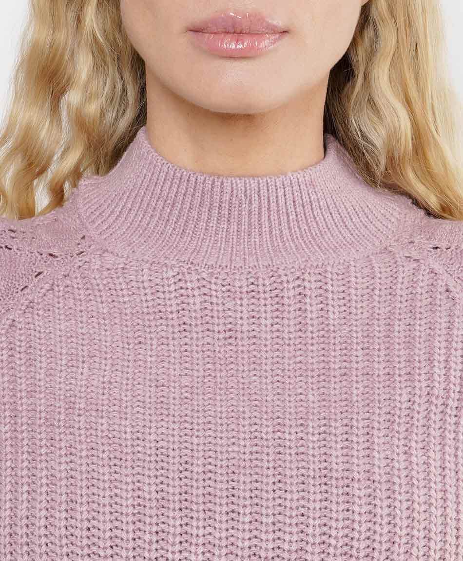 Sweater mujer manga tejida
