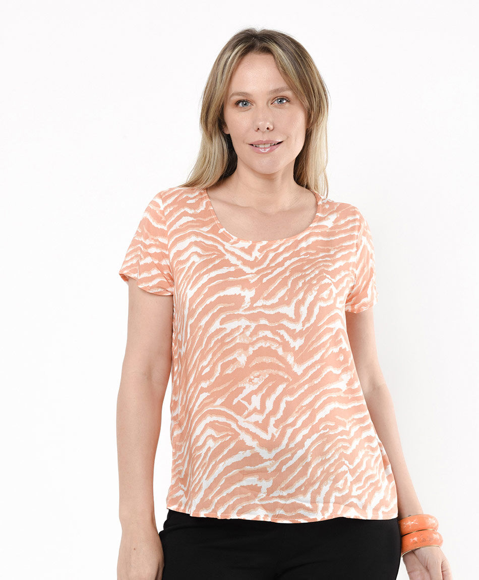 Blusa mujer estampado animal print