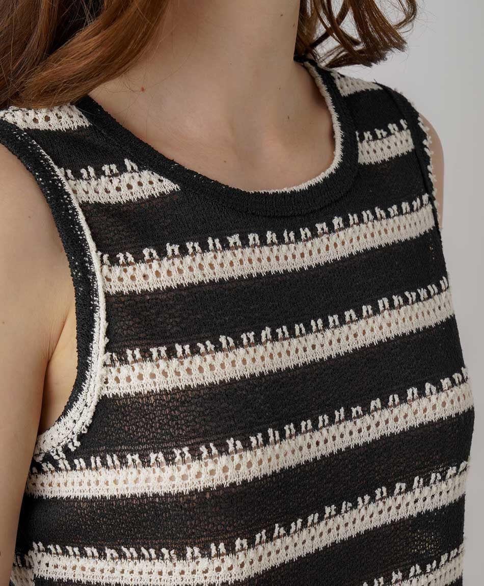 Tejido mujer polera sin mangas