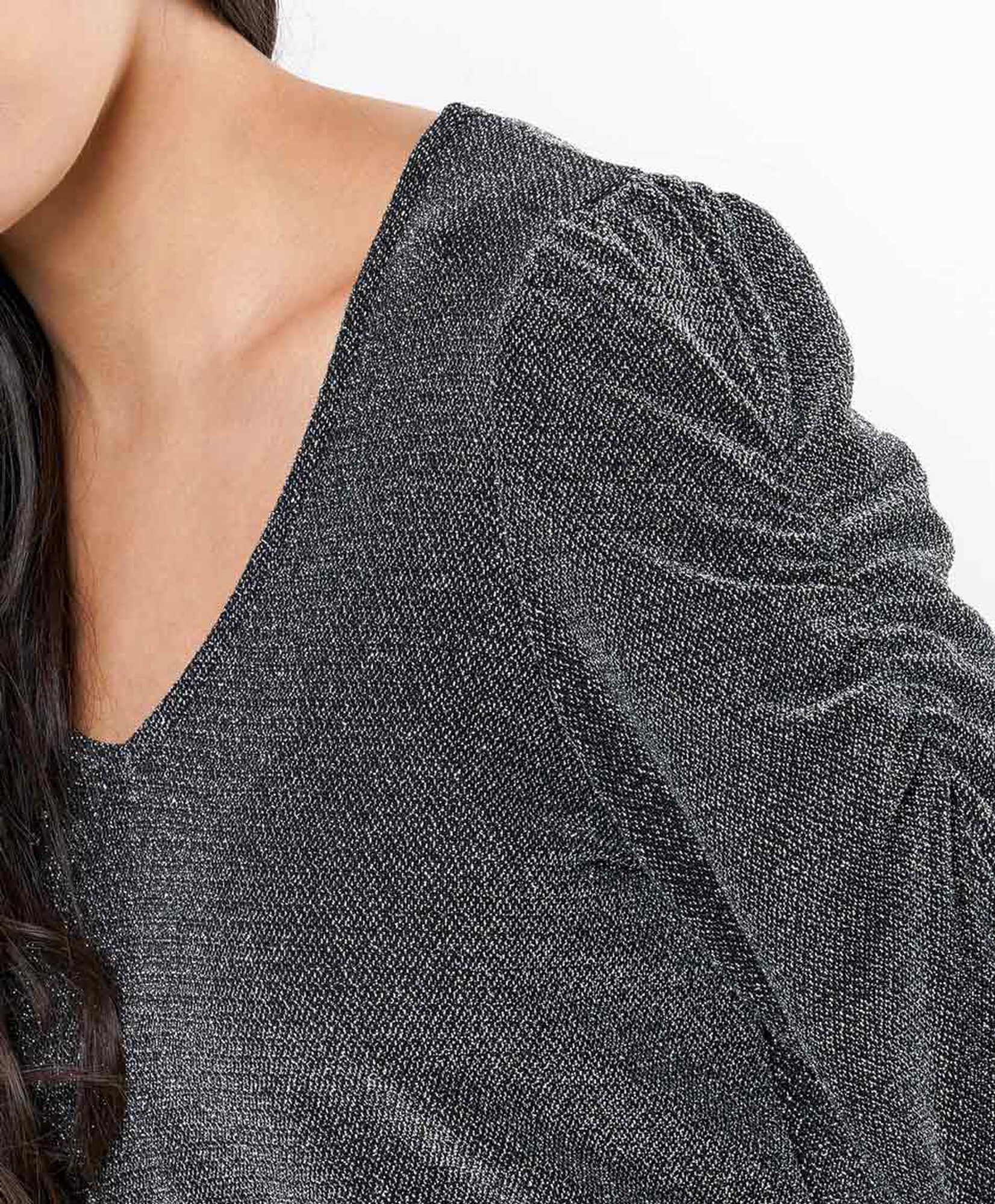 Polera mujer manga drapeada Polera mujer manga drapeada