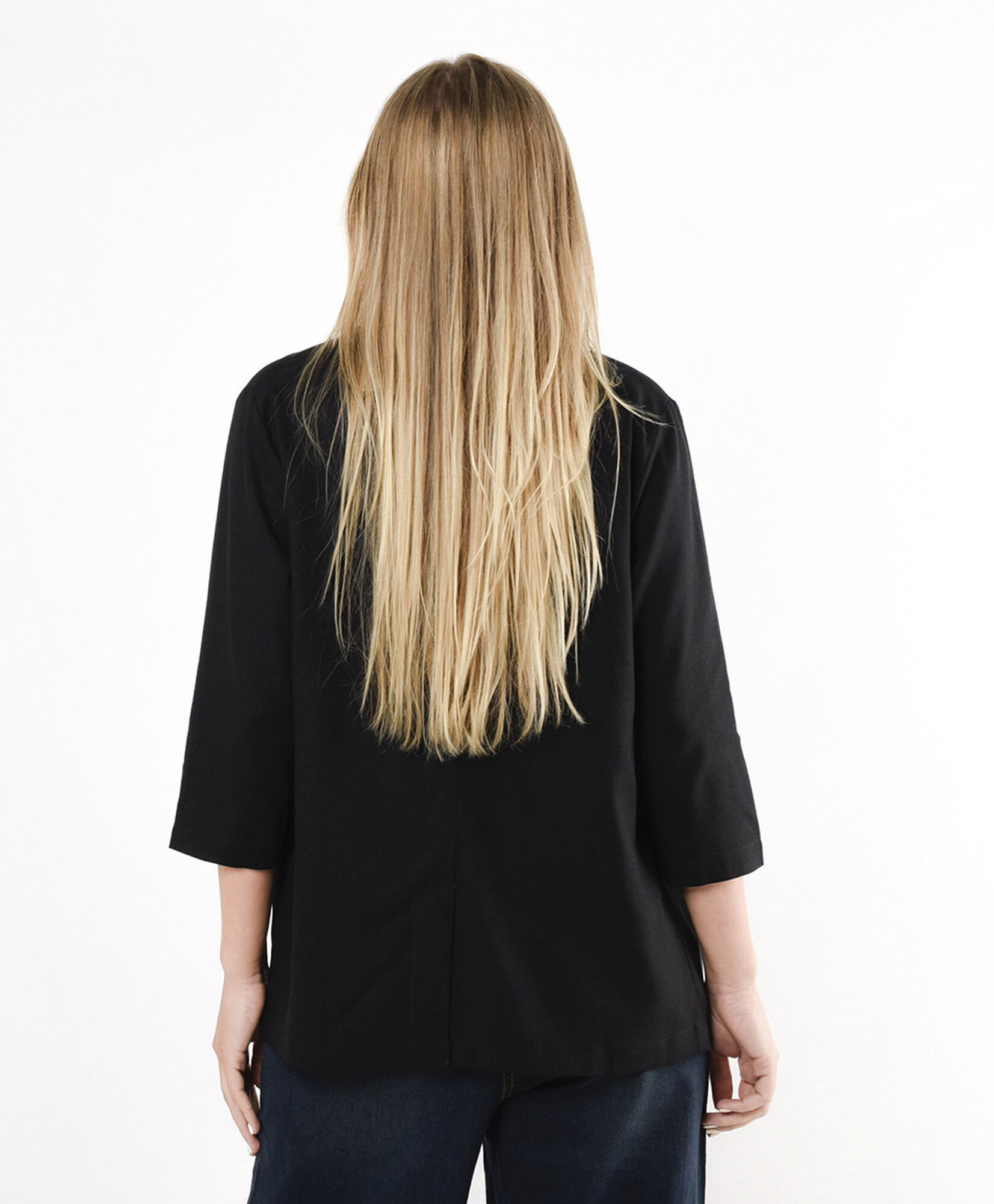 Blazer mujer negro lino Blazer mujer negro lino