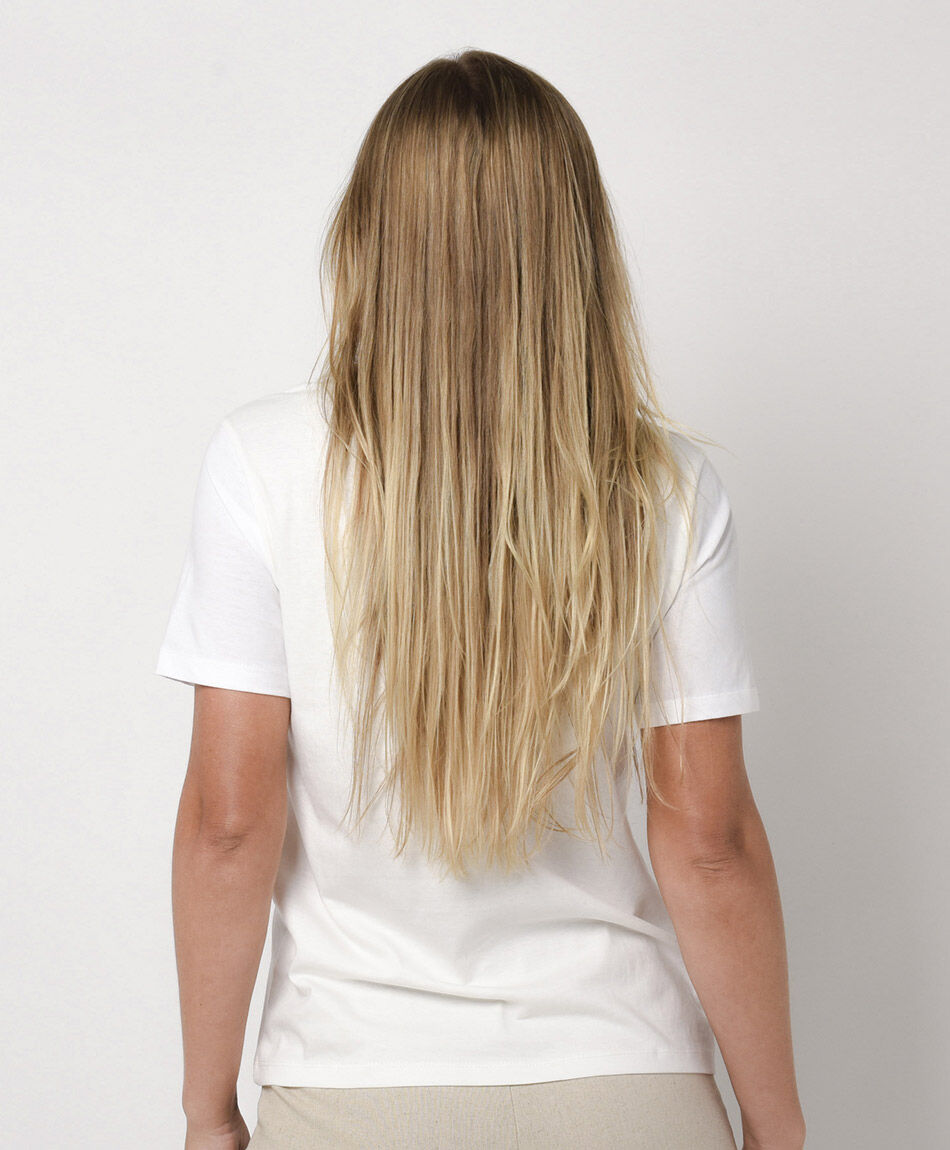 Polera mujer hojas doradas