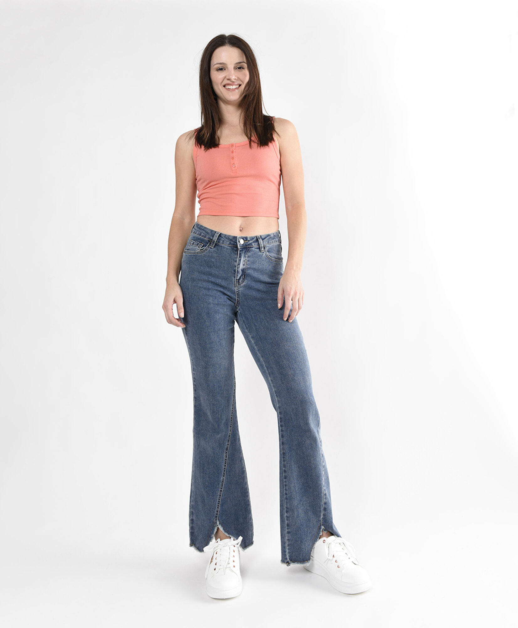 Jeans mujer desflecado flare Jeans mujer desflecado flare