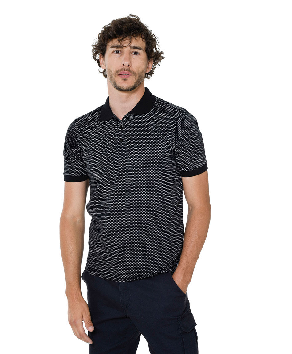 Polera polo estampada