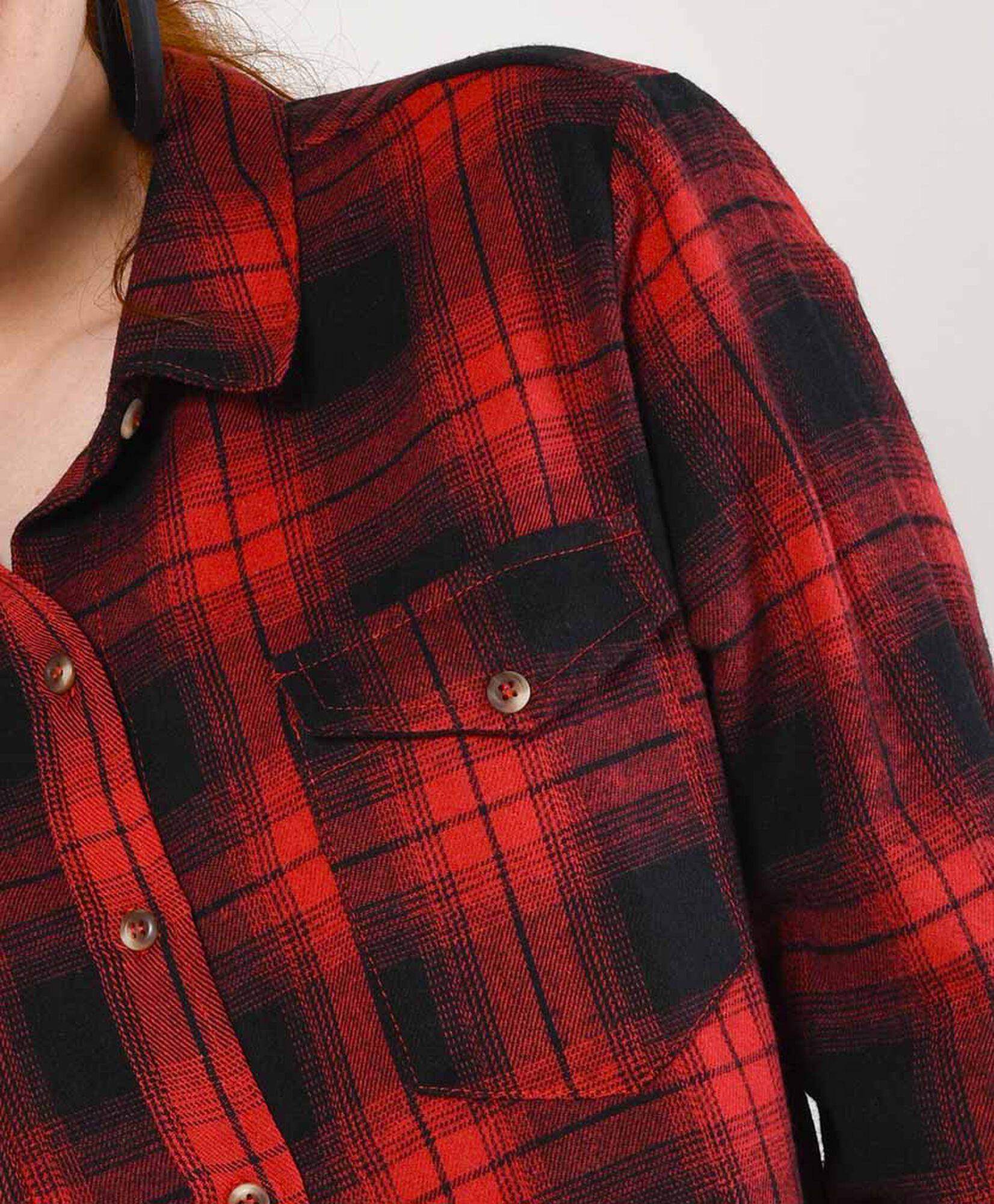 Blusa mujer escocesa TRICOT - Main Image