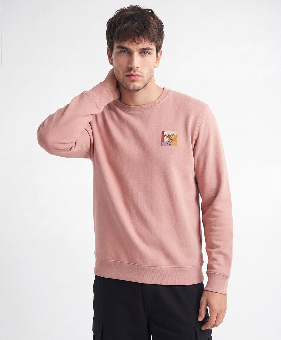 Poler&oacute;n hombre doble estampado jazz