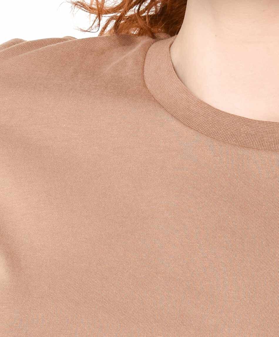 Polera mujer lisa camel