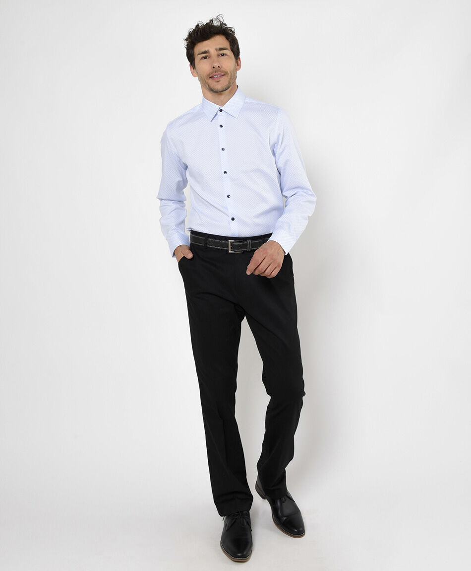 Camisa hombre mini c&iacute;rculos