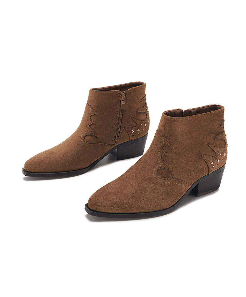 Bot&iacute;n mujer vaquero camel
