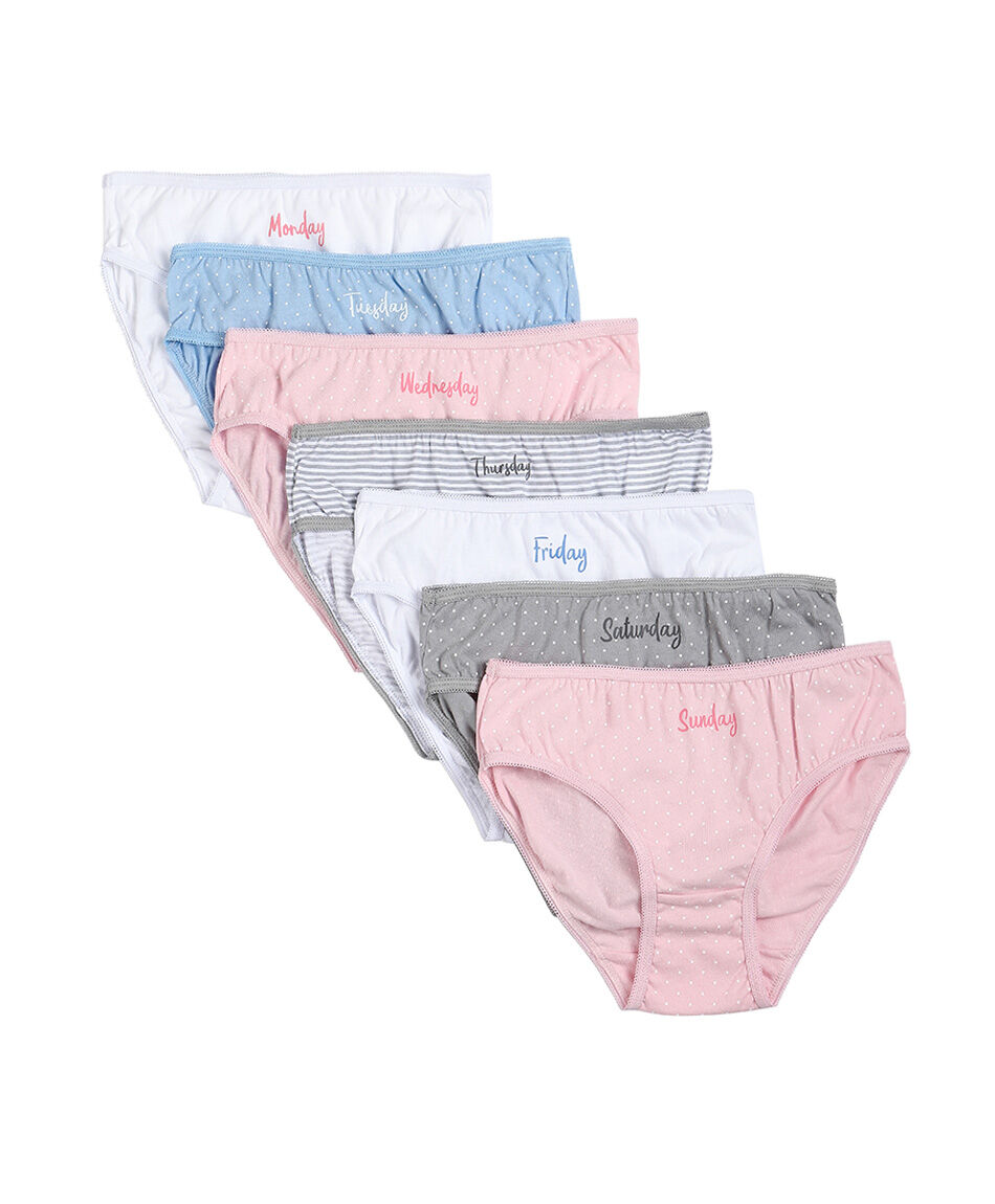 Pack 7 calzones ni&ntilde;a colores