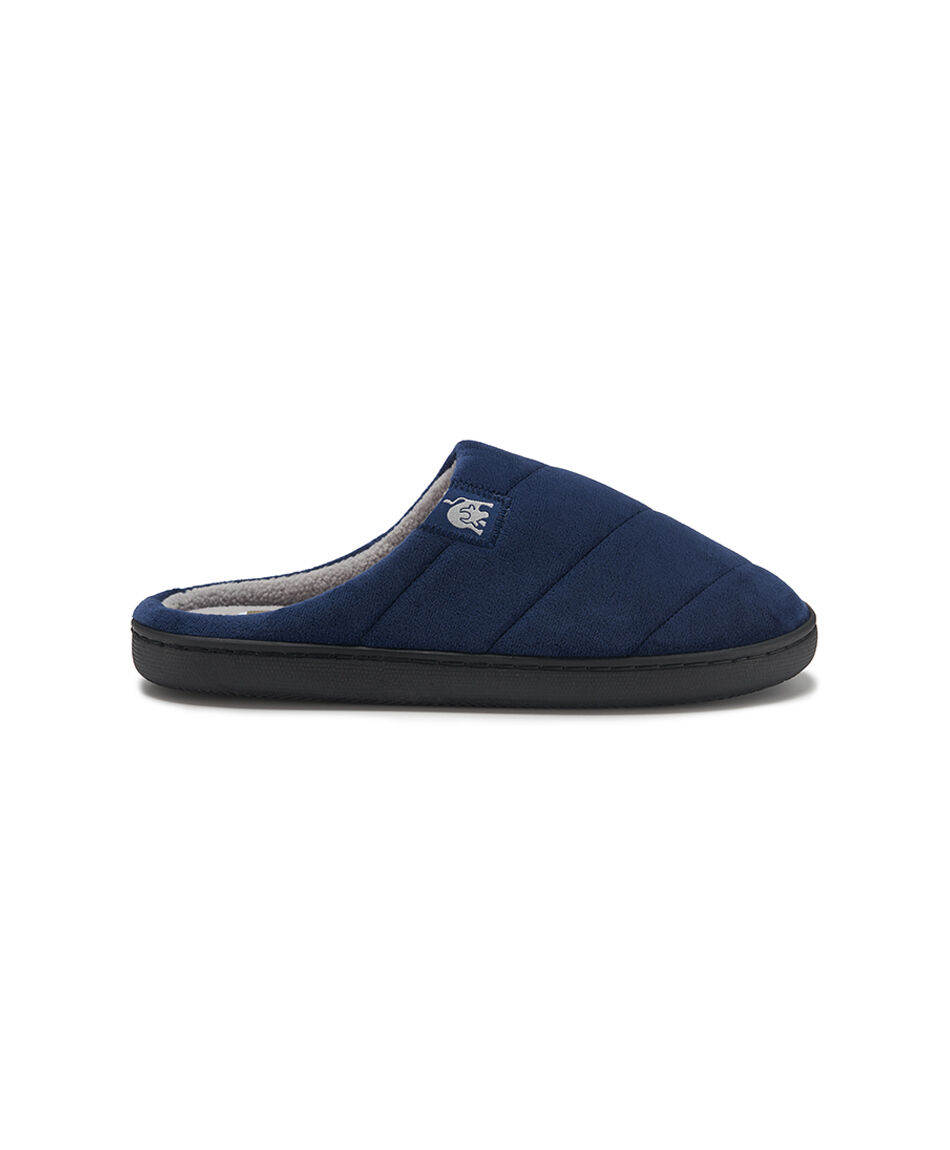 Pantufla hombre acolchada azul