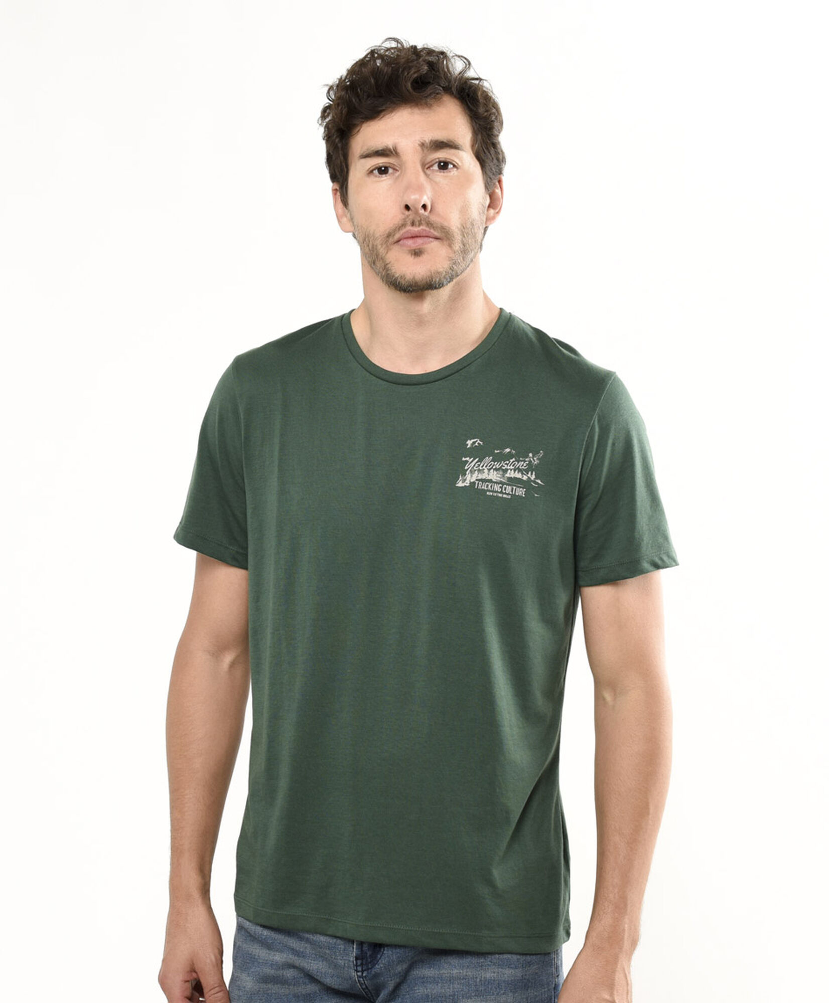 Polera hombre doble estampado yellowstone Polera hombre doble estampado yellowstone