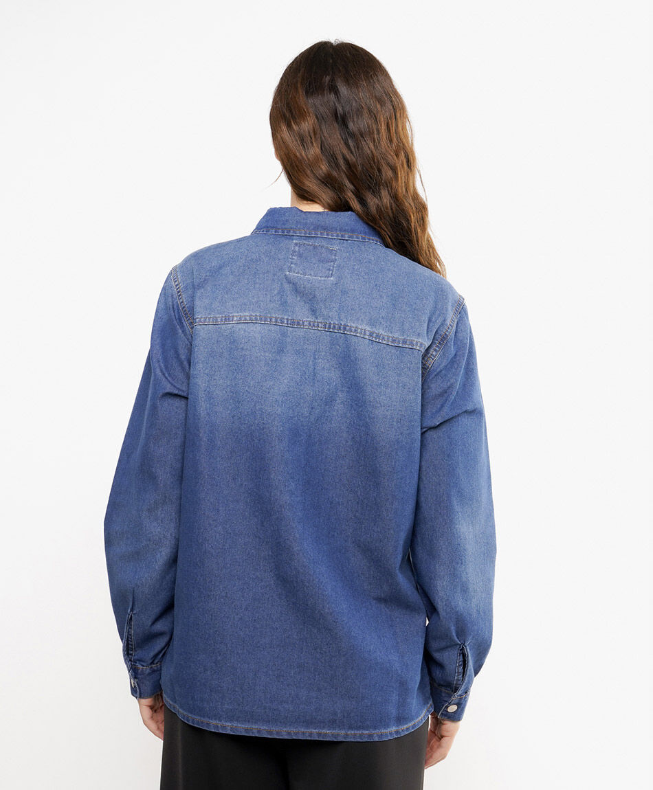 Blusa mujer denim soft blue
