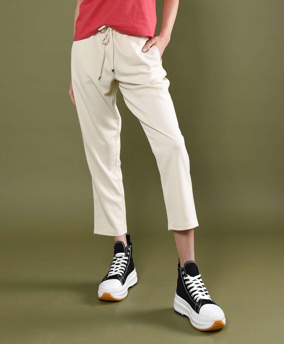 Pantal&oacute;n mujer tiro alto comfy jacquard