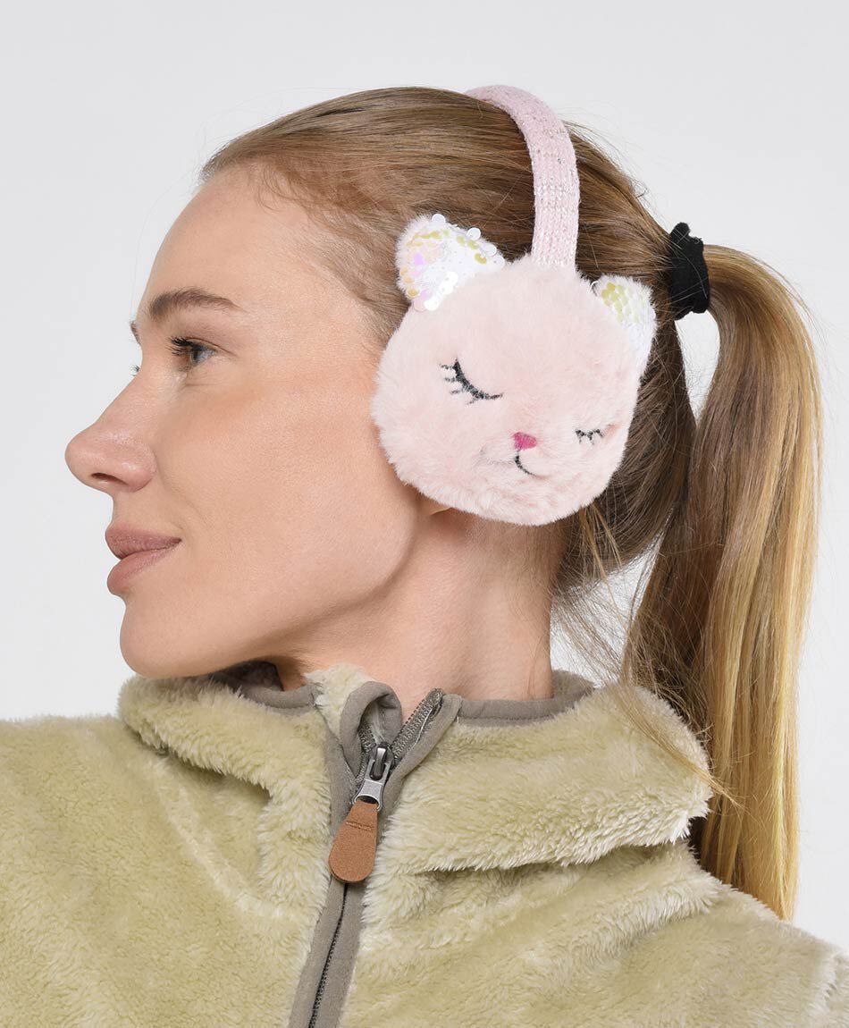 Orejera mujer gato pink