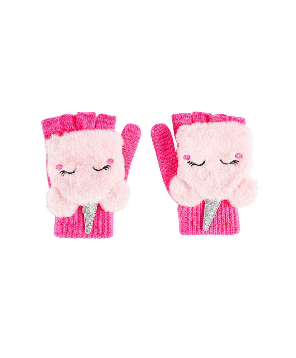 Guantes ni&ntilde;a dise&ntilde;o unicornio